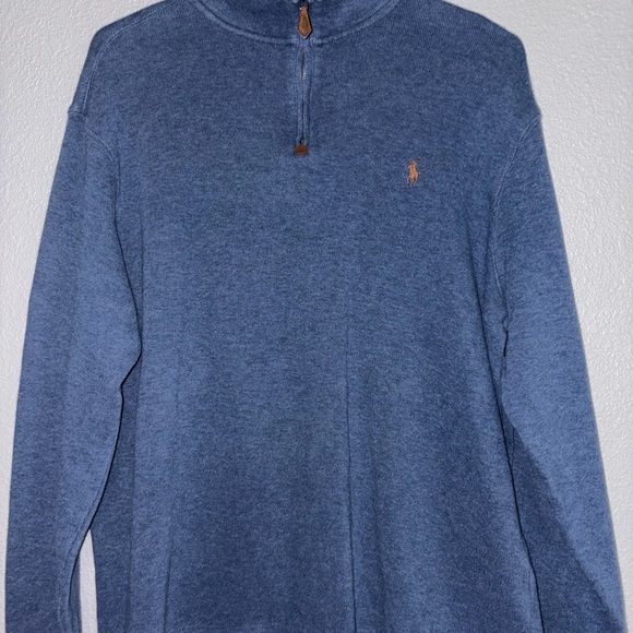 Polo Ralph Lauren Other - Polo Ralph Lauren Heather Blue Zip-Up Sweater